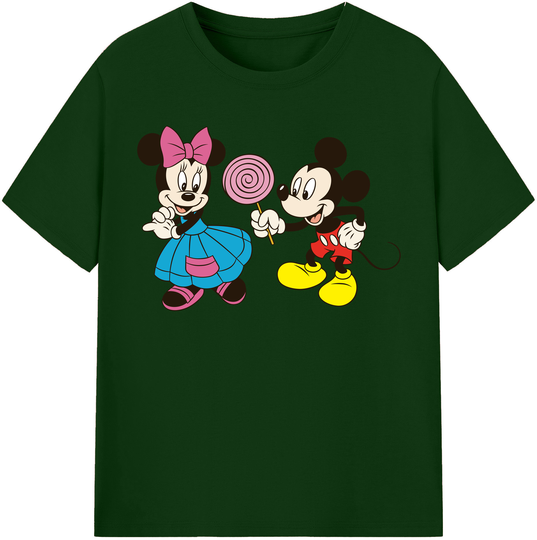 （画像用） ミッキーマウス Mickey Mouse 綿100％半袖Tシャツ（フロントプリント）